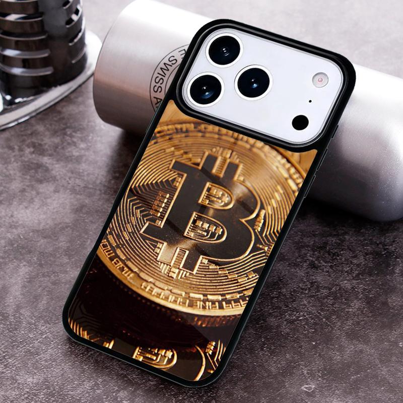 Bitcoin BTC Handyhülle für iPhone 17 16 15 14 13 12 11 Pro Max Plus 17Air Weiche Silikonhülle