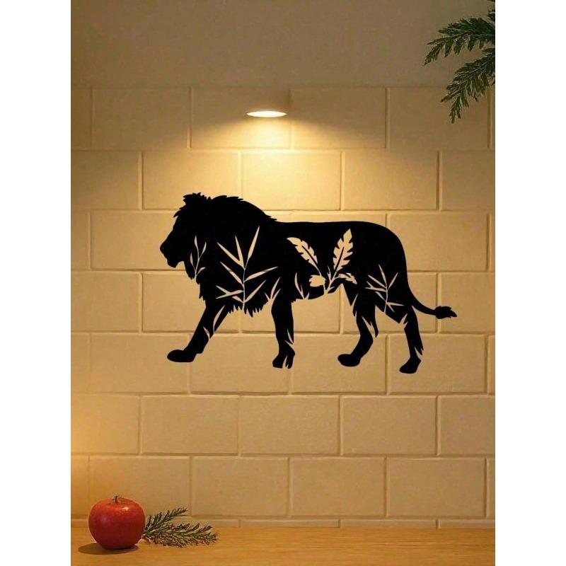 Gothic Lion Wall Art Antique Black Iron Metal Sculpture Dark Academia Decor Gift