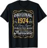 51 Years Old Gifts Men Vintage Made in 1974 51th Birthday T-Shirt Custom Printed Graphic T Shirts Graphic T Shirts Camiseta