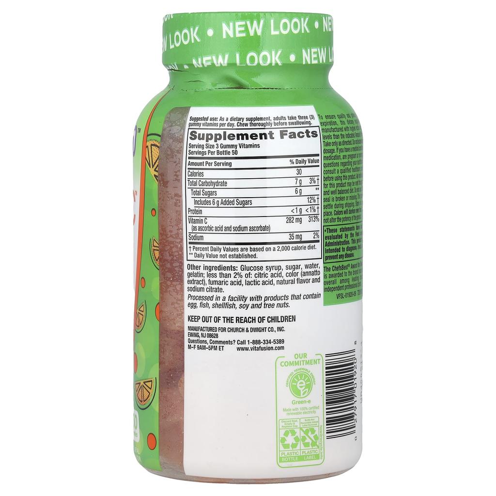 Power C™, High Potency Vitamin C Gummies, Natural Orange Flavor, 150 Gummies