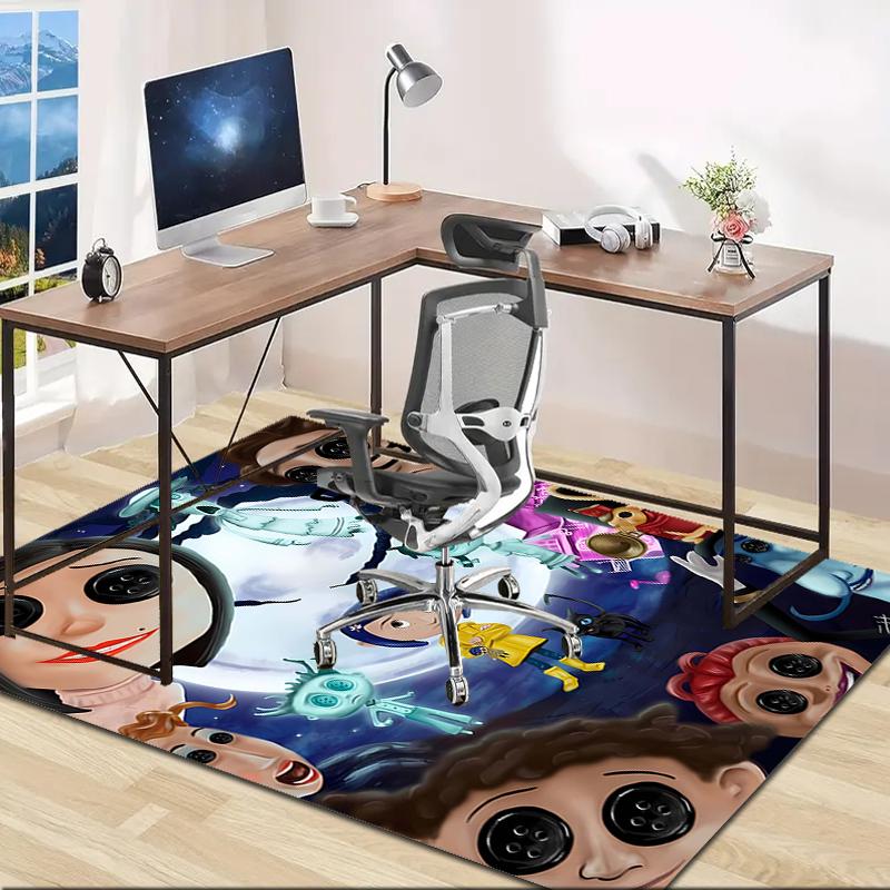 1pc C-Coraline (2) Design Area Rug - Non-Slip, Soft & Cozy Floor Mat for Living Room, Bedroom, Office - Indoor/Outdoor Decorative Carpet