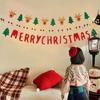 DIY Handmade LED String Light Decorated Merry Christmas Holiday Hanging Home Room Background Pull Flag Banner Christmas Pendant