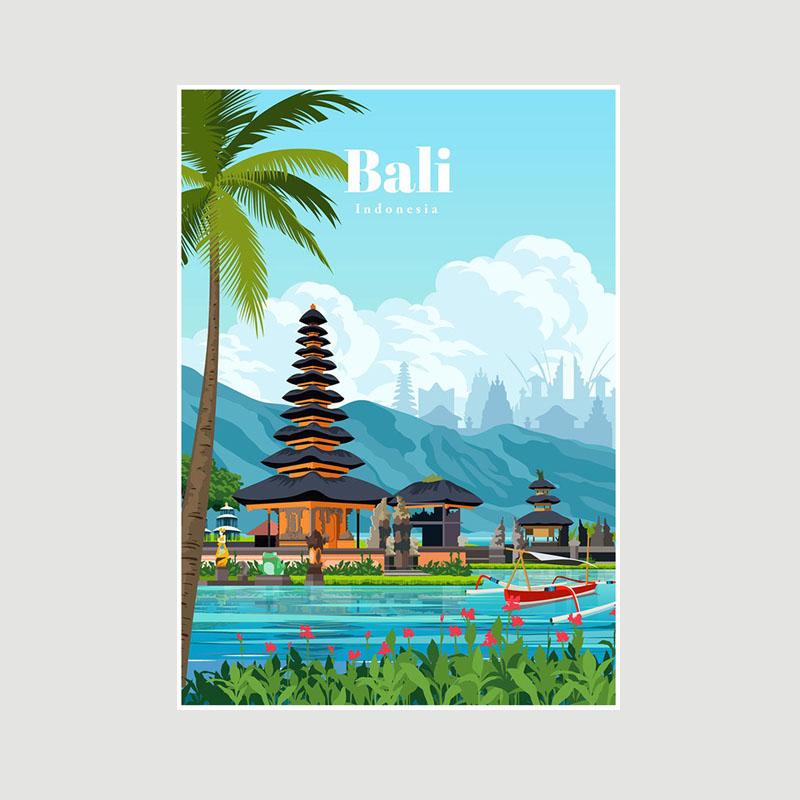 White Paper Cartoon City Landscape Poster Mural London Paris Travel Cities Prints Bedroom Decoration Painting Funny Abstract Wall Art Decor
