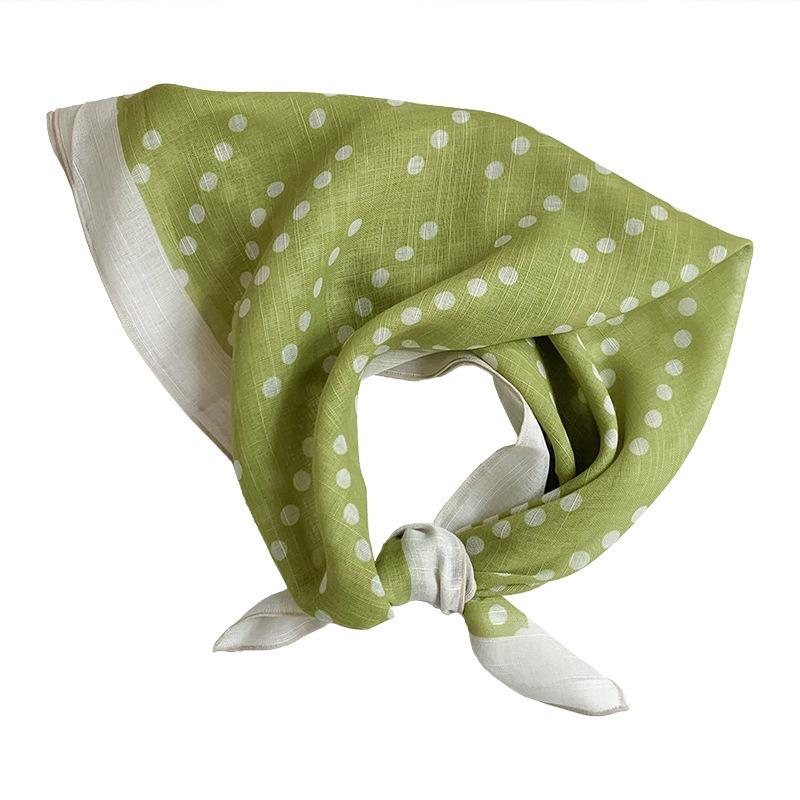 Kopftuch Sommer Damen Ländlich Frühling und Sommer Neue Mode Vielseitiges Stirnband Multifunktionaler Outdoor-Schal Seidenschal Hals Kleiner quadratischer Schal