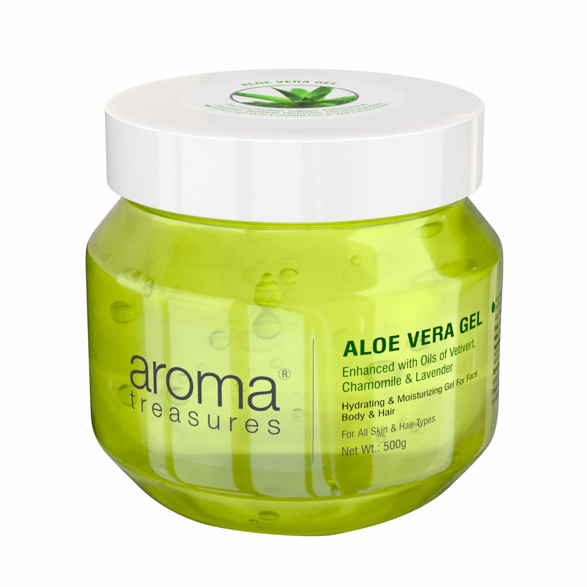 Aroma Treasures Aloe Vera Gel for Face, Body & Hair | Moisturizing & Hydrating Aloevera Gel | 98% Ingredients of Natural Origin | Pure Aloe Vera Ge