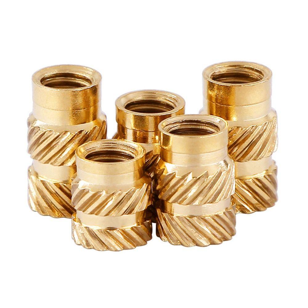10Pcs M5 Brass Hot Melt Insert Nuts Heating Molding Nuts for Hot Melt Heat Injection Molding