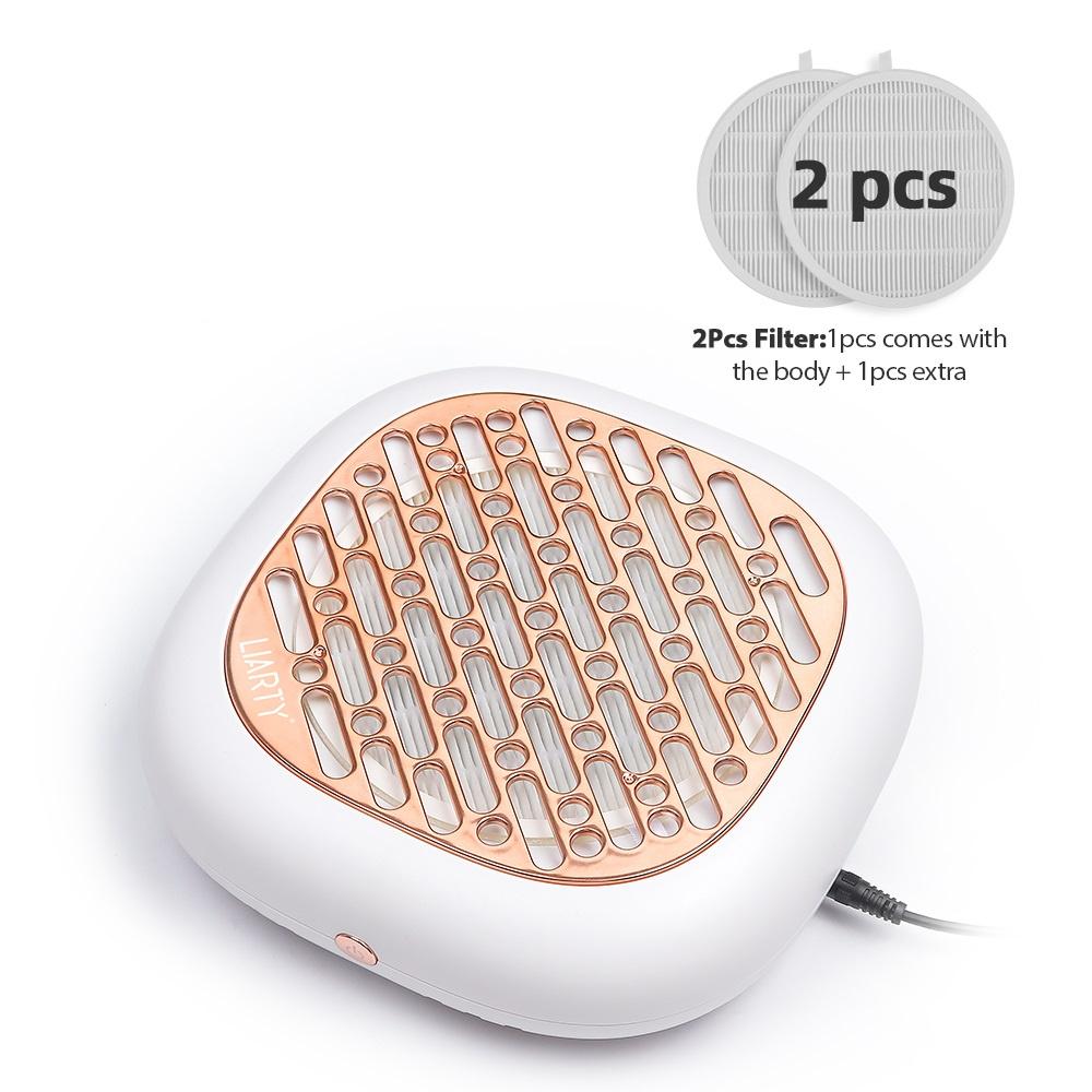 

130W Powerful Brushless Nail Dust Collector Super Suction Nail Dust Extractor Nail Art Manicure Fan Vacuum Cleaner With 2 Filter US PLUG (100-110V) ярко-розовый