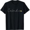 Colombia Simple Love Colombian Flag Heart T Shirts Men Pure Cotton Humor Streetwear Tee Shirt Short Sleeve Unisex Loose Clothing