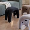 Lower Back Rabbit Short Stool Cashmere Home Entryway Decorative Stool Cute Liquid Cat Makeup Bench Household Furniture