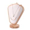 Elegant Goat Horn Shaped Jewelry Holder Rubberwood Crafted Jewelry Stand with Unique Goat Horn Layers for Jewelry Stores