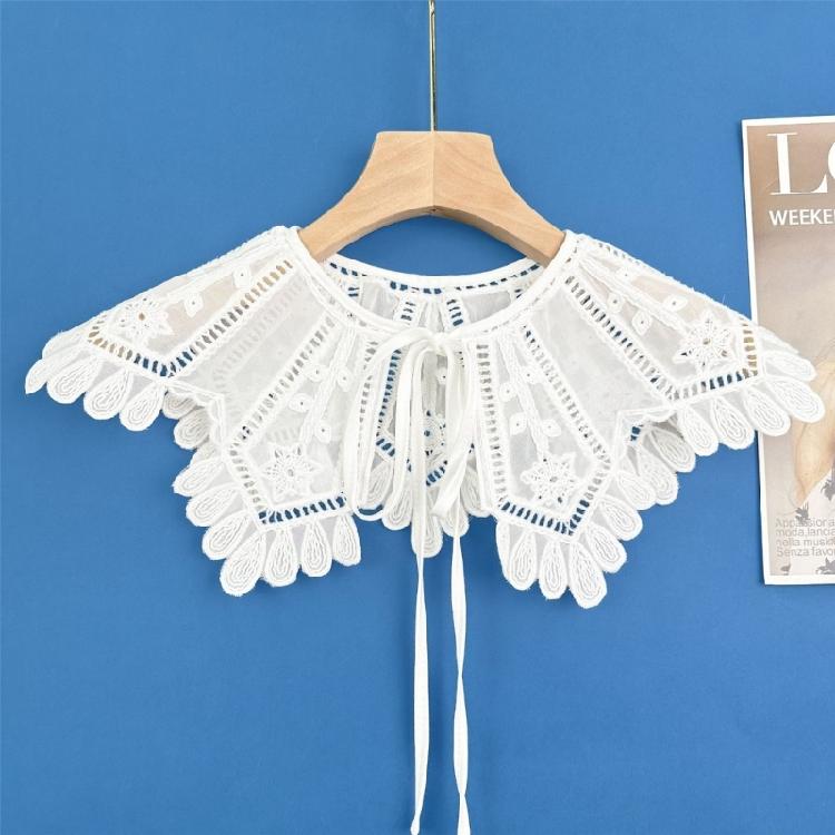 Hollow Shirt Collar Detachable Embroidery Faux Collar Female Clothes Accessories