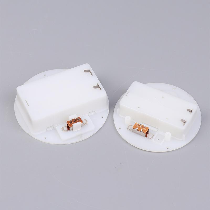 1/5Pcs 2 Aaa/Aa 3V Battery Case With Switch Cover Round Embedded Battery Holder Battery Storage Boxes Switch Socket Container