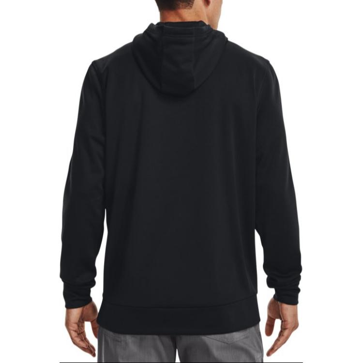 Under Armour Buchstabendruck Fleece Jagd Hoodie Herren Hoodies Schwarz 1375114-001
