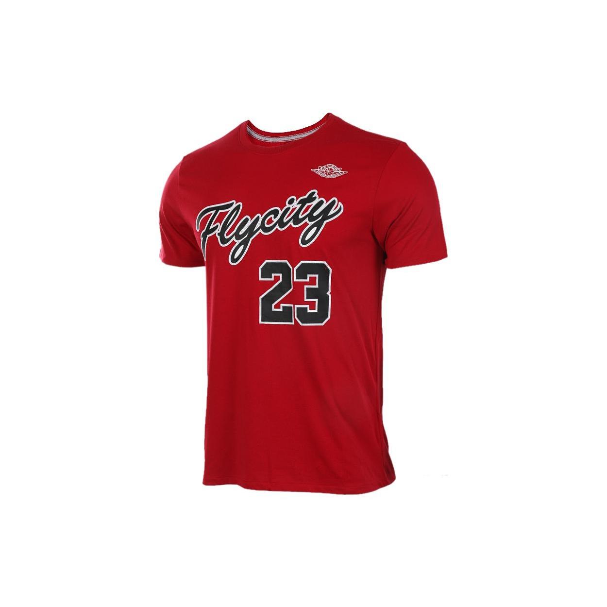 Air Jordan Fly City Short Sleeve T-shirt Red Men s 862840-611 M