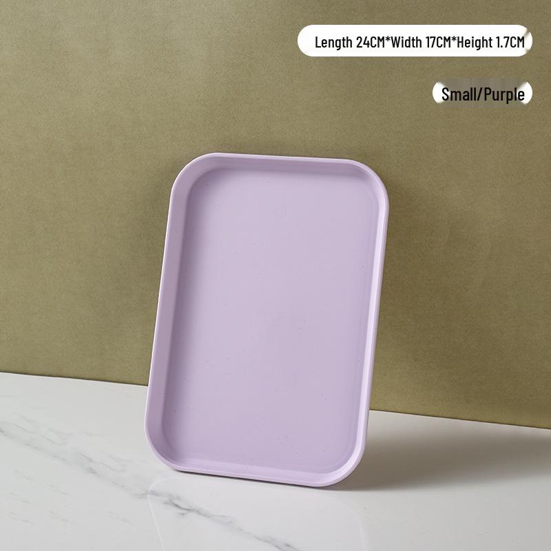 Rectangular Plastic Tea and Snack Tray for Home, Hotel, or Restaurant Use