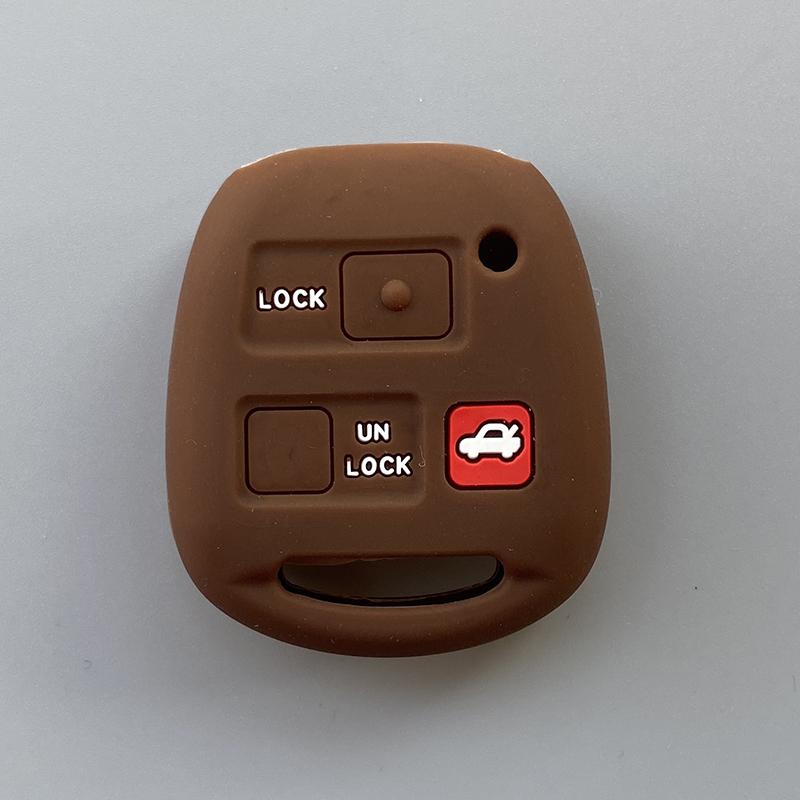 Silicone Car Key Cover Case For Toyota Avensis Camry Corolla For Lexus 3 Buttons Remote Key Jacket Fob Case Car styling No Logo