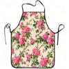 1pc of a Pink Peony Patterned Apron, Made from Durable And Easy-To-Clean Polyester, Featuring an Adjustable Waistband, Suitable for Cooking In The Kit