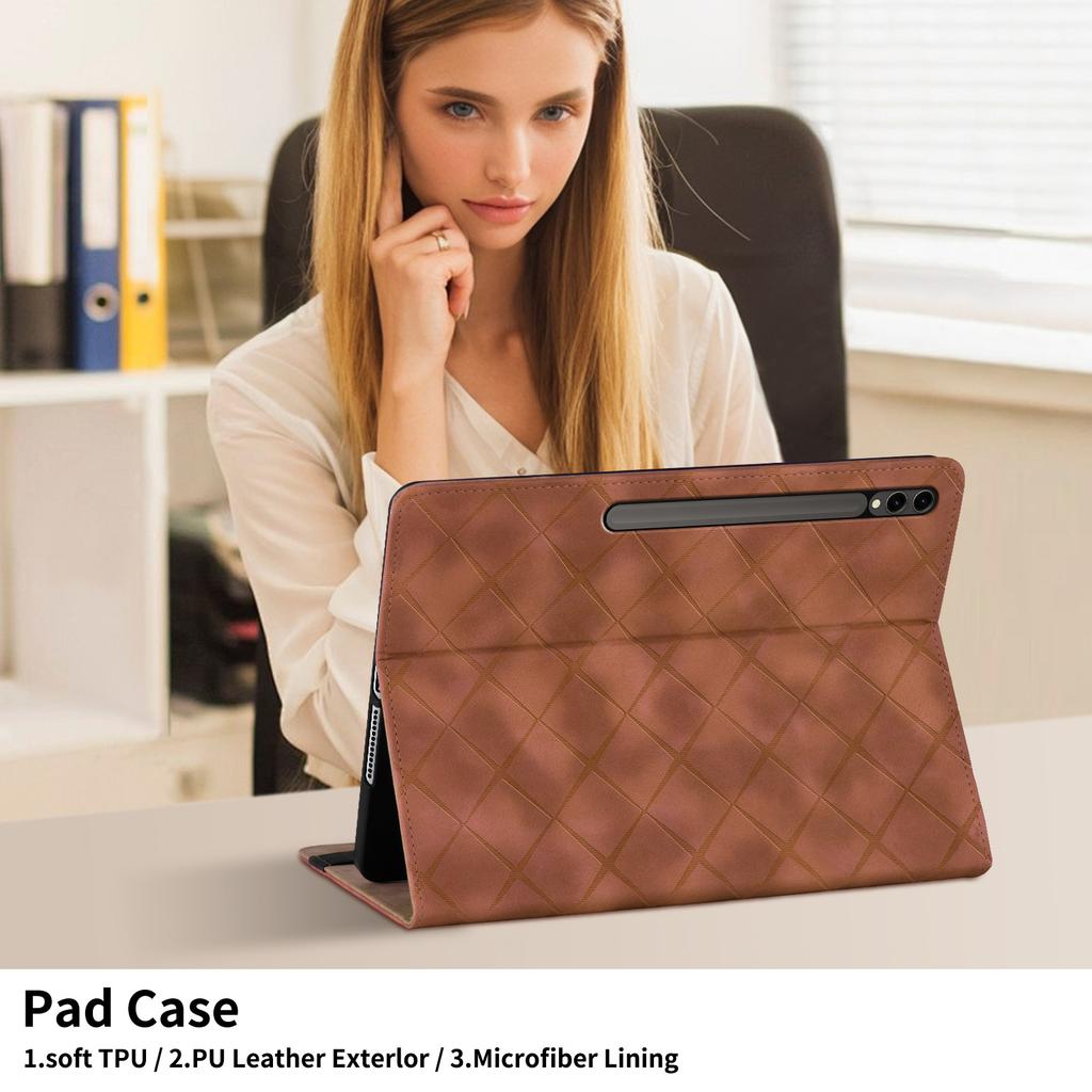 Business Flip Stand Tablet Cover for Samsung S9 FE Plus S6 A9 A8 X205 X200 X207 Leather Shockproof Skin Feel Protective Case