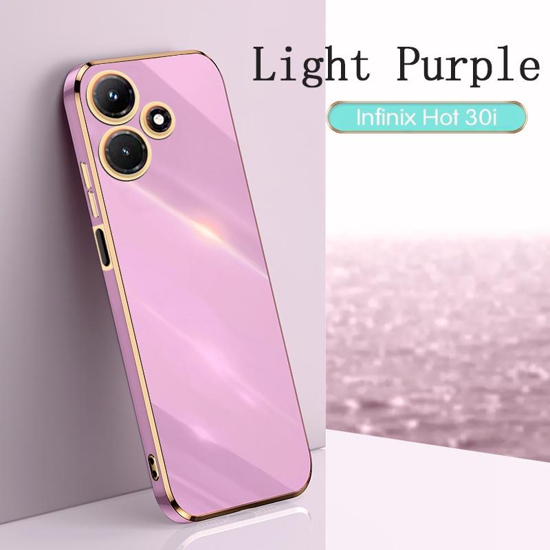 

Infinix Hot 30i Корпус Защитный гальванический противоударный чехол Infinix Hot 30i Чехол Силиконовый ТПУ Мягкая задняя крышка Infinix Hot 30i чёрный
