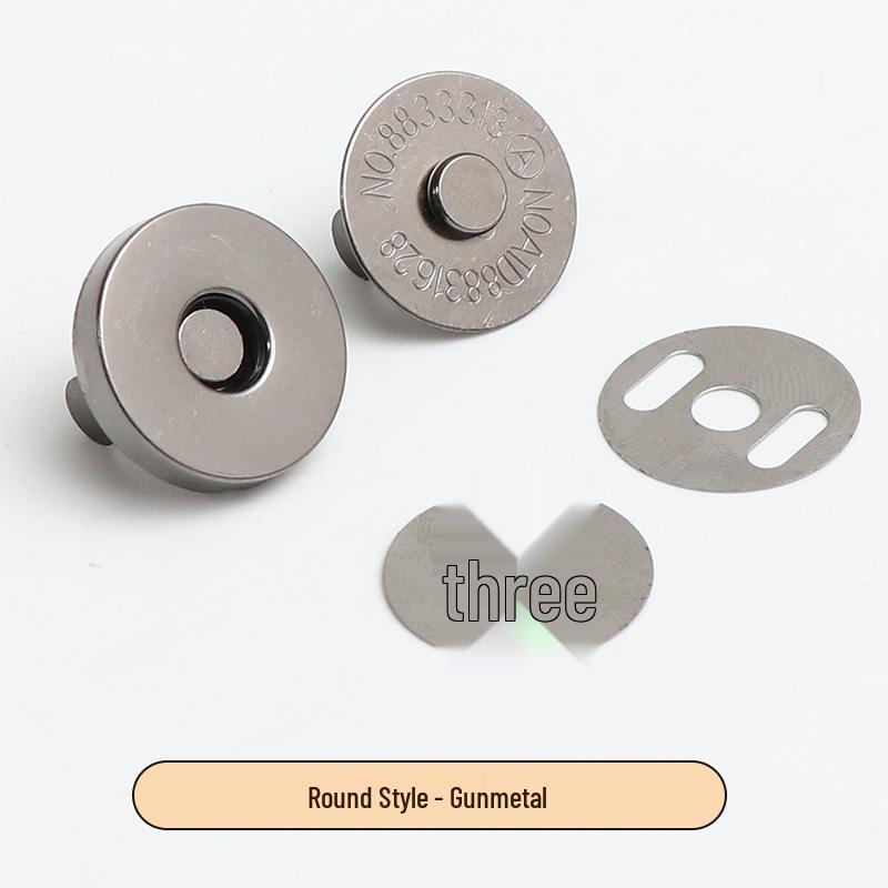 Runde Metall-Magnetische Versteckte Schnallen für Taschen & Bekleidung - 14 mm & 18 mm