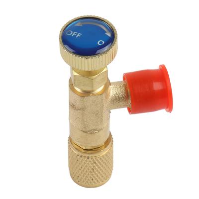 Válvula de Carga de Refrigerante de Ar Condicionado Adaptador de Segurança Válvula de Controle de Fluxo Lado R410 Inferior R22