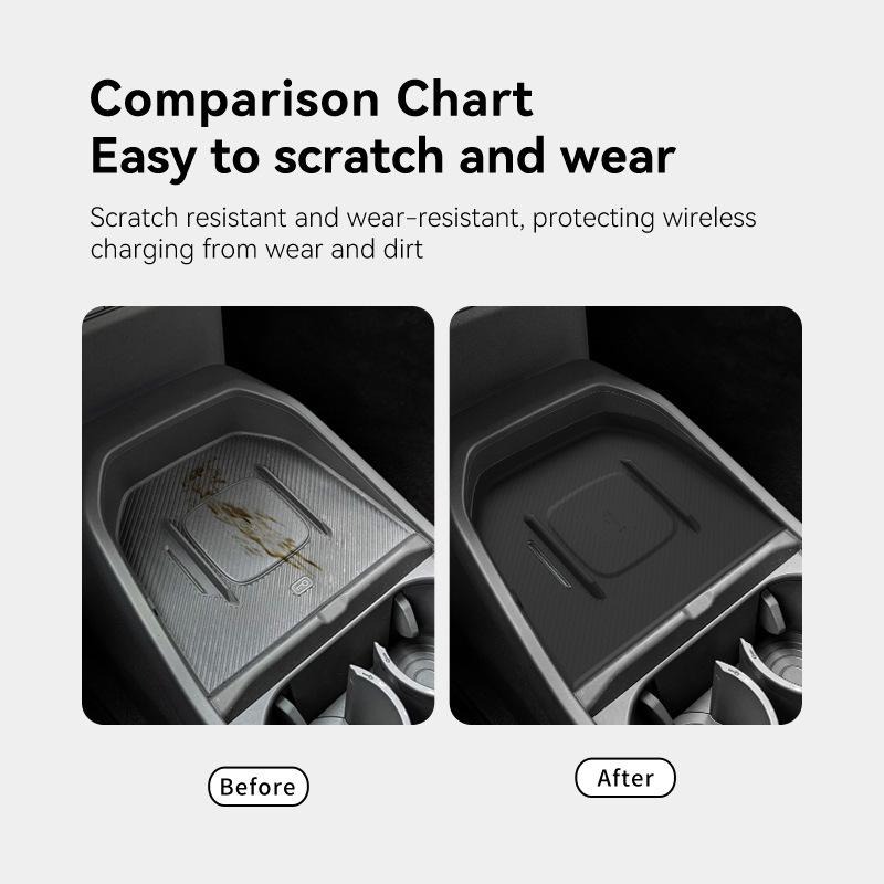 For Kia EV3 2024 2025 Central Control Wireless Charging Pad Silicone Anti-Slip Mat Car Interior Protection Modified Accessories