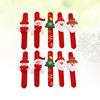 10pcs Kids Snap Bracelet Christmas Santa Snowman Elk Design Slap Wristband Party Favor Gift For Children Christmas Snap