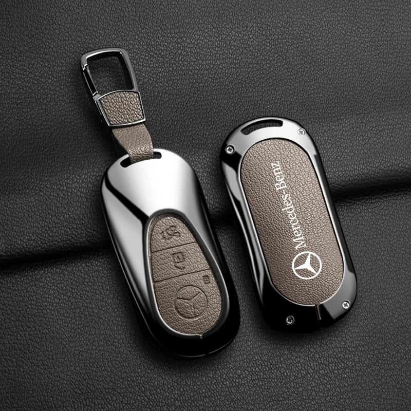 YWP4  Keyring Protector Car Remote Cover Shell Holder For Mercedes Benz C S E Class GLC W206 W214 W223 E300 C260 C300 S450 S500