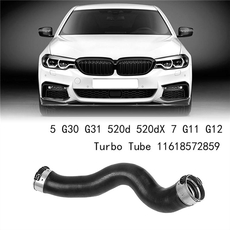 

2PCS Car Turbo Tube Charge Air Hose Replacement Accessories For BMW 5 G30 G31 520D 520DX 7 G11 G12 11618572859 чорний