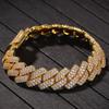 Hochwertiges Herren Hip Hop Zirkonia Kubanische Kette Armband