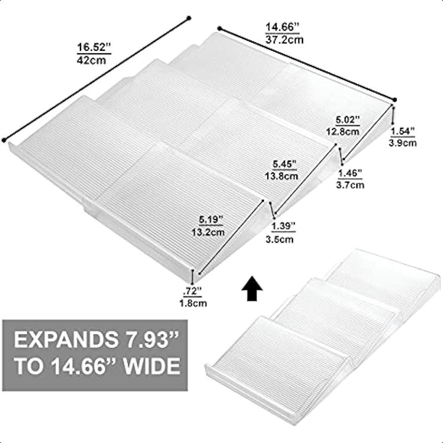 

3-ярусная полка для специй, органайзер для кухонного ящика, прозрачная пластиковая полка для хранения для кухонной кладовой, идеально подходит для соли, перца, специй и моря United States