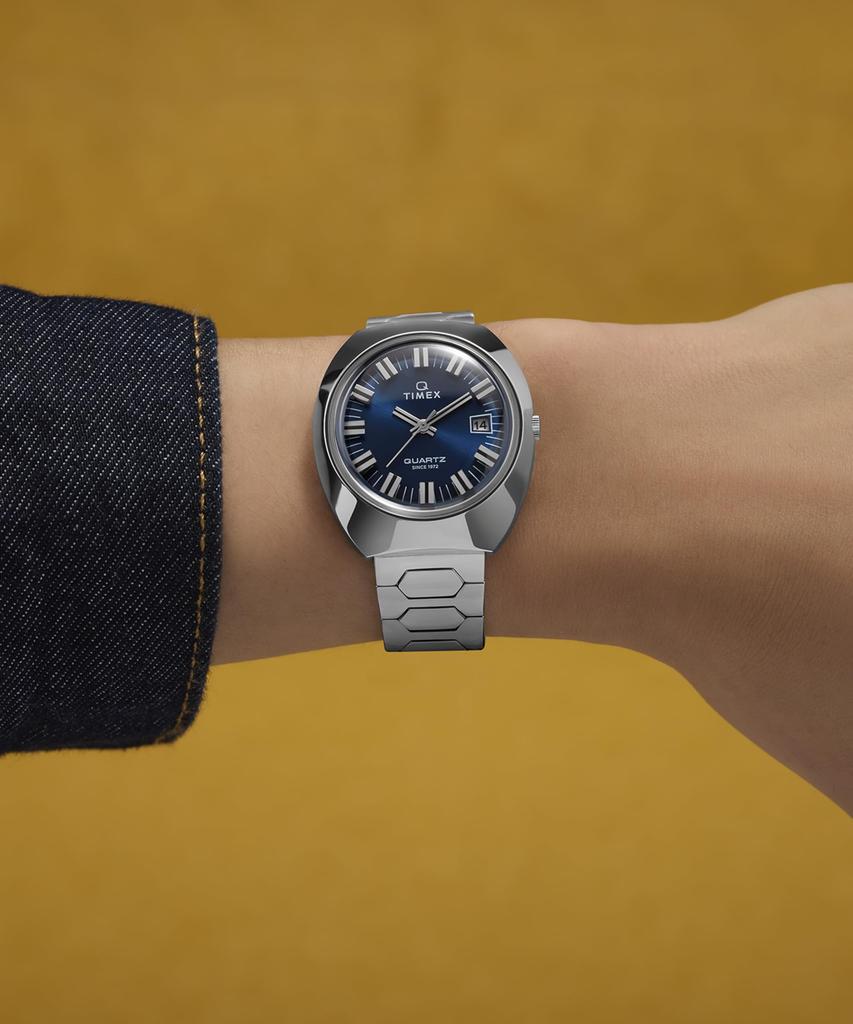 Q Timex Watch Quartz 5 ATM Water Resistant Plastic Blue Dial TW2Y33100 [TIMEX] Men's [Authentic]
