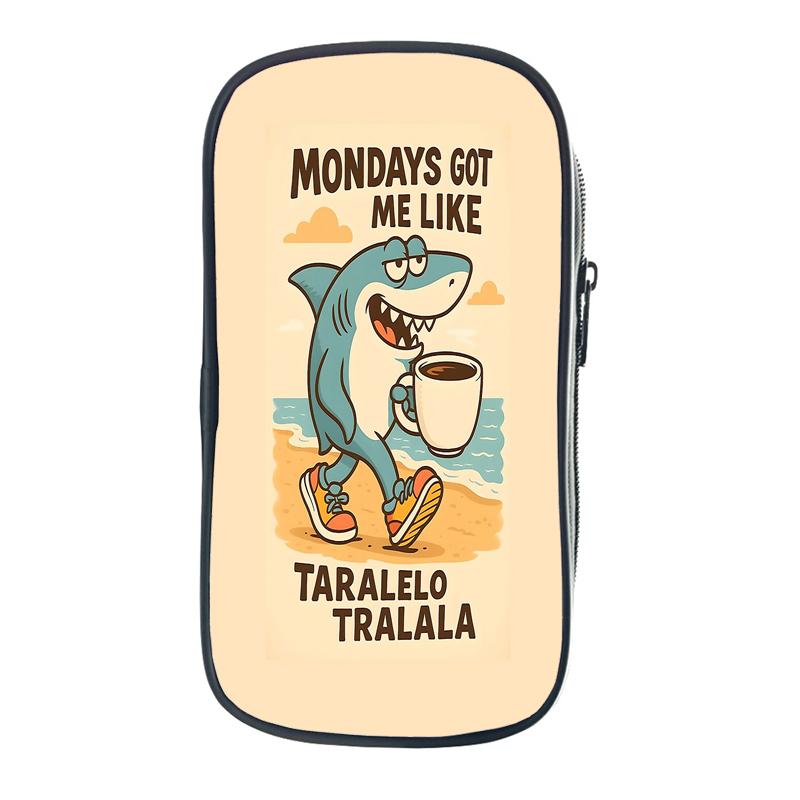 Tung Tung Tung Sahur Pencil Case Italian Brainrot Kids Pencil Bag Nylon Bombardiro Crocodilo Children School Supplies Stationery