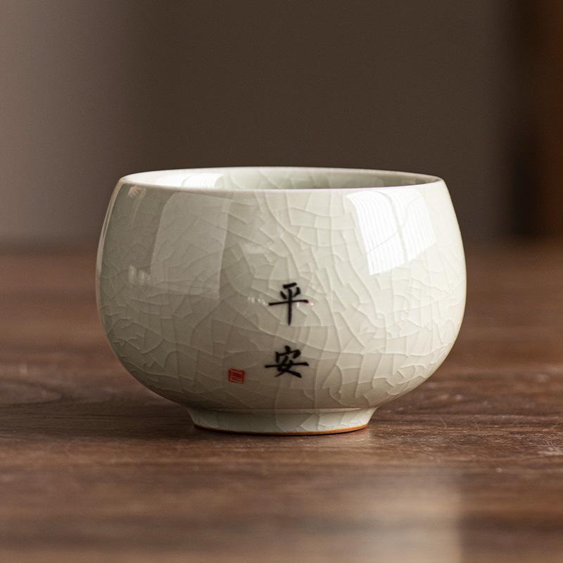 Пейзажные китайские керамические чашки, керамические чашки с открытием, сине-белый чайный набор, чайная посуда, пиала для чая кунг-фу для чайной церемонии, чайная чашка  200ml