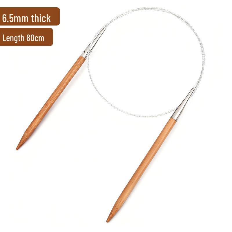 Bamboo & Steel Circular Knitting Needles Set for Sweaters, Scarves, and Sleeves