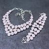 Pink Chalcedony Gemstone Handmade 925 Sterling Silver Jewelry Set S2N19