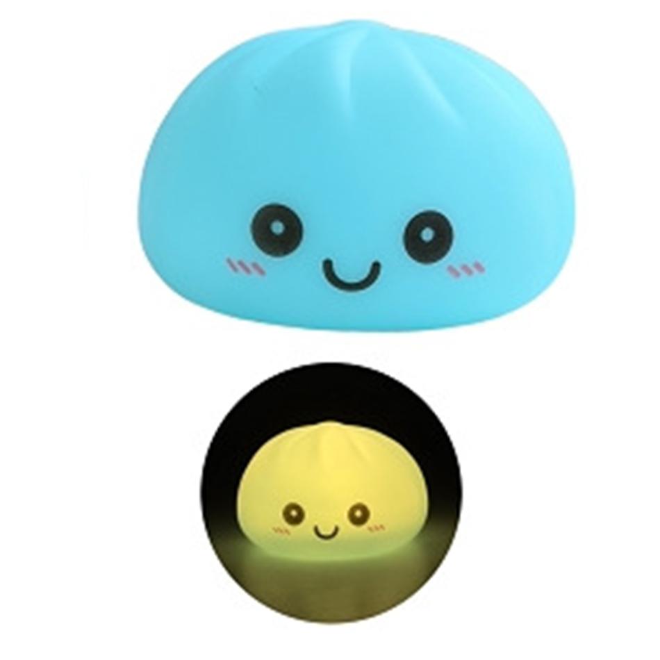 Cute Led Night Light Dumpling Silicone Nightlights For Bedroom Decoration Kids Birthday Gift