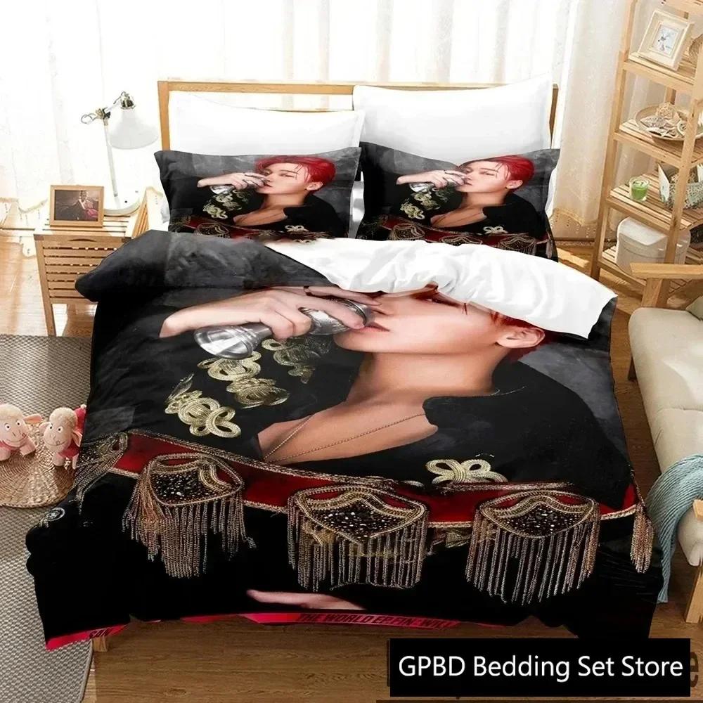 Luxury New 3D Print The World Ep.Fin Will Ateez Bedding Set Duvet Cover Bed Set Quilt Cover Pillowcase Queen Boys Adult Bedding