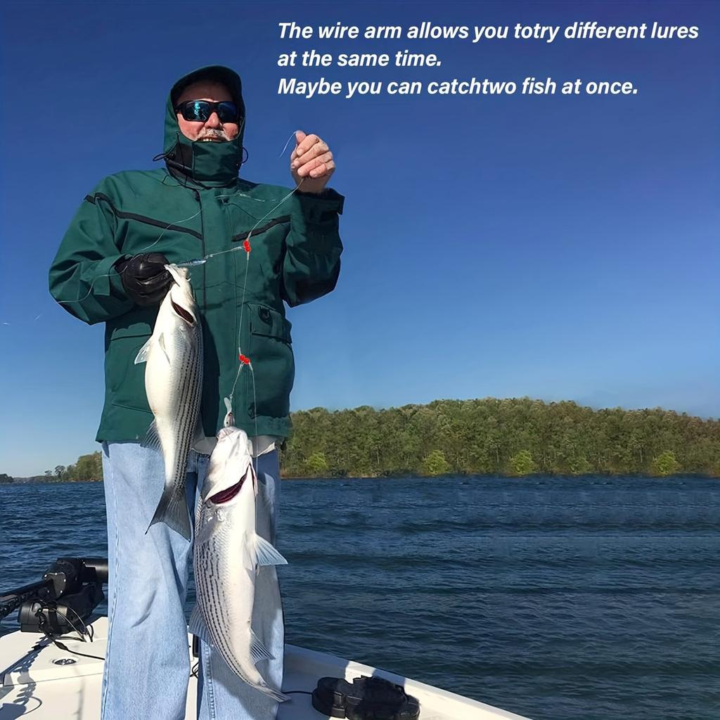 6Pcs Fishing Leaders Fishing Rigs High Strength Fishing Wire Leader Line Rig with Swivel Snap Wire Leader for Lures Hook