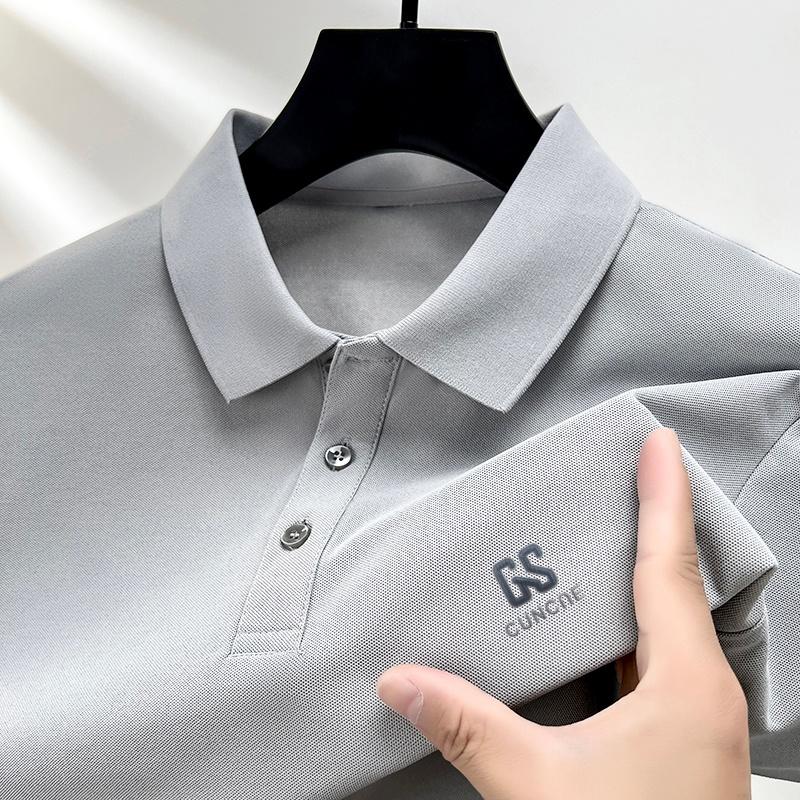 High End Design Men's Polo Shirt Lapel Short Sleeve T-Shirt Summer New Exquisite Letter Print Fashion Casual Business Menswear