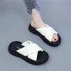 Fashion soft-soled one-word sandals to wear outside summer 2025 new thick-soled heightening popular beach shoes casual cool slippers