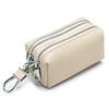 Echte Leder Auto Schlüsselbörsen Mode Schlüsselhalter Hausmeister Schlüssel Organizer Doppelreißverschluss Schlüsselanhänger Etui Schlüssel Tasche Münzbeutel