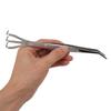Root Rake with Tweezer 3 Prong Stainless Steel Loosen Soil Bonsai Tree Tools with Ergonomic Handle Bent