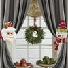 Christmas Window Decor Snowman Santa Claus Curtain Holdback Fastener Xmas Window Decoration for Holiday Home Decor