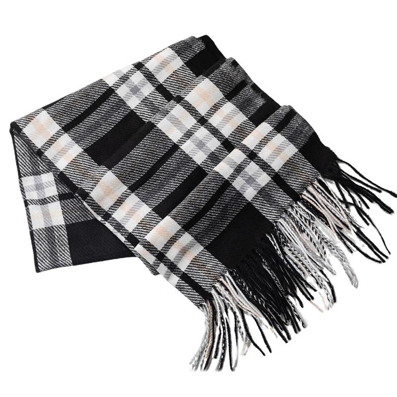 Unisex Warm Imitation Cashmere Plaid Scarf