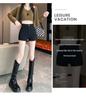 2024 New Women's High-Waisted Black Slimming Shorts: Petite Autumn/Winter Elastic Boot Shorts