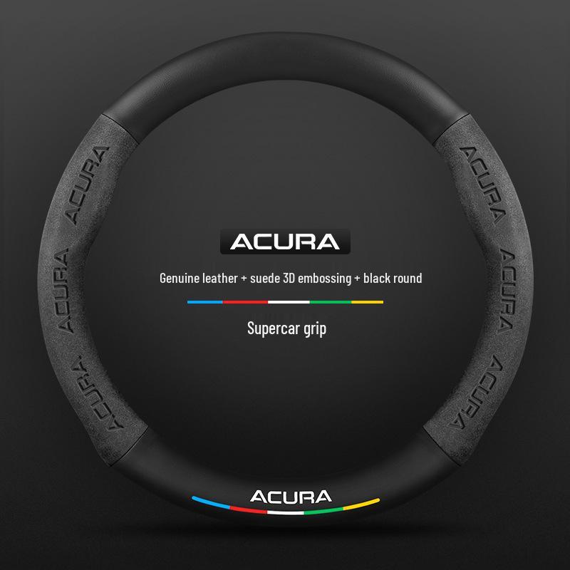 Acura CDX Steering Wheel Cover 2016-2021, Carbon Fiber Suede Interior Accessory Default
