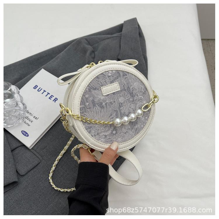 Small Fragrance Style Foreign Pearl Handbag 2025 National Style Chain Women's Bag Cute Trendy Fashion Shoulder Crossbody Bag