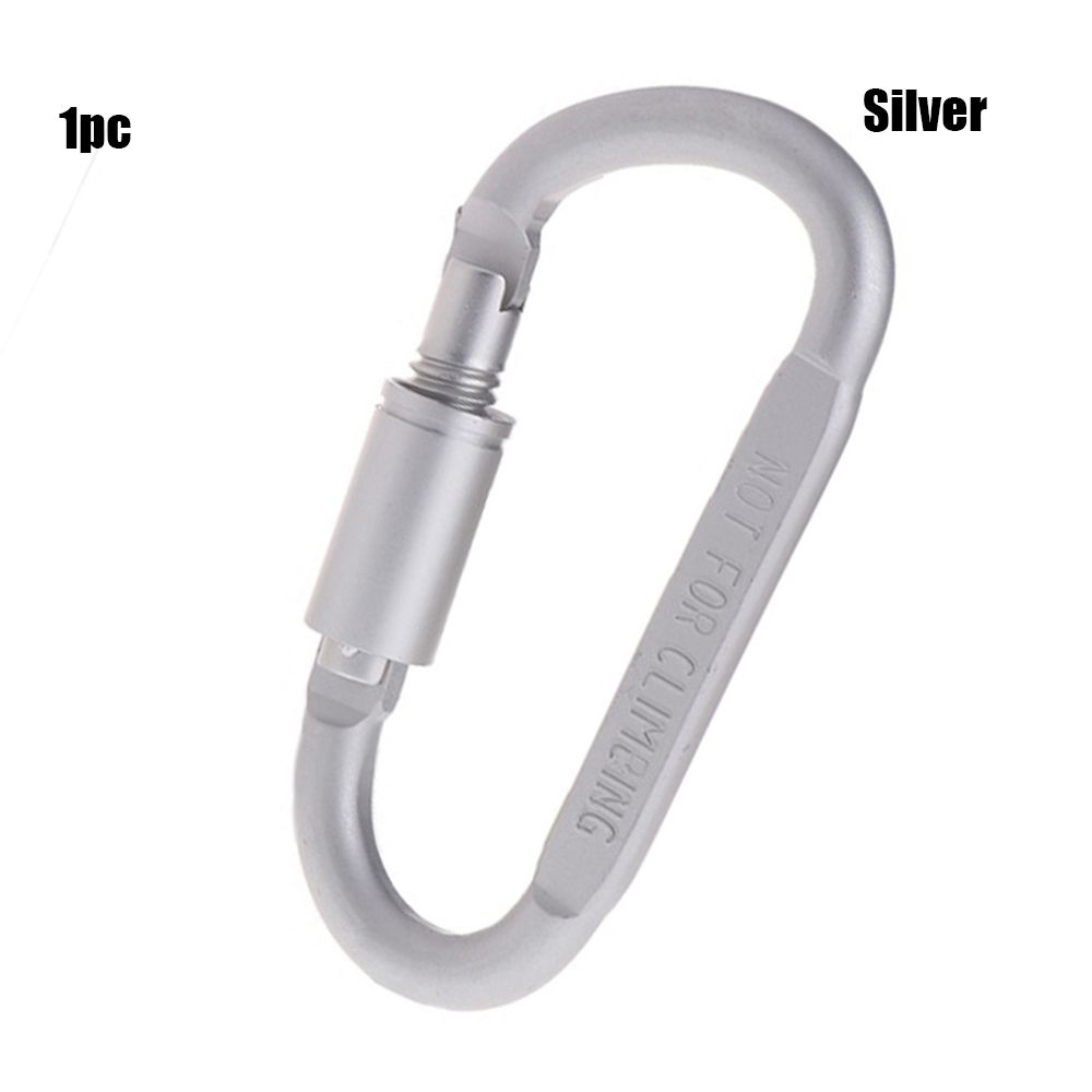 Aluminium Alloy Safety Keychain Buckles Climbing D Carabiner Spring Clips Camping Hiking Hooks