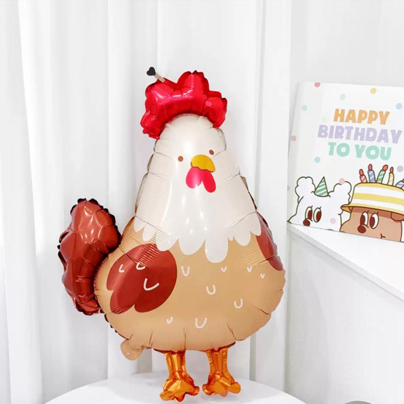 2PCS Cartoon Animal Standing Foil Balloons Long Float Time Thick Aluminum Foil for Wedding Kids Birthday Decor